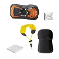 Produktbild: Ricoh WG-80 Unterwasserkamera Outdoorkamera orange + Zubehörpaket All inclusive