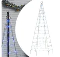 Produktbild: vidaXL Künstlicher Weihnachtsbaum LED-Weihnachtsbaum für Fahnenmast 200 LEDs Blau 180 cm