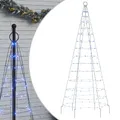 Produktbild: LED-Weihnachtsbaum Für Fahnenmast 200 LEDs Blau 180 Cm Außenbereich B-Ware
