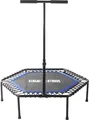 Produktbild: GORILLA SPORTS® Fitness Trampolin - 6-Fach Höhenverstellbarer Haltegriff, Leise Gummiseilfederung, 77cm Sprungfläche, bis 100kg Belastbar, Farbwahl - Fitness-Trampolin, Jumping Fitness, Indoor/Outdoor