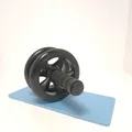 Produktbild: CampTeck U6665 Dual AB Roller Bauchtrainer Roller Bauchmuskeltrainer Knieauflage