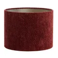 Produktbild: Lampenschirm Zylinder in Velours Rubin Rot für Tischleuchte Tischlampe 25-25-18