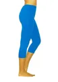 Produktbild: YESET Caprihose Damen 3/4 Capri Leggings Baumwolle BLAU S Capri kurze Leggings