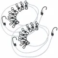 Produktbild: PEARL 2er-Set flexible Wäscheleinen mit 8 beschichteten Klammern, 170-120 cm