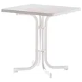 Produktbild: SIEGER Gartentisch, mit Mecalit-pro-Tischplatte, BxTxH: 70 x 70 x 72 cm - weiss
