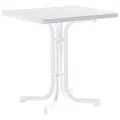 Produktbild: Gartentisch Weiß wetterfest Tischplatte aus mecalit®-PRO