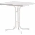 Produktbild: Boulevard-klapptisch, 70x70 Cm, Weiß Gestell Aus Stahl In Weiß, Tischplatte Aus Mecalit®-pro In Weiß