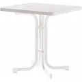 Produktbild: Boulevard-klapptisch, 70x70 Cm, Weiß Gestell Aus Stahl In Weiß, Tischplatte Aus Mecalit®-pro In Weiß