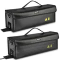 Produktbild: GUOOTU 2 Er Set Ebike Akku Tasche,Feuerfest bis 1400 °C,für Lagerung,Transport, Akku Tasche Wasserdicht Explosionssicher,Ebike akku schutzhülle Großraum (2, 49 x 15 x 15cm -2 Stück)
