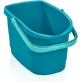 Produktbild: Leifheit Putzeimer Power Clean M, 55513, 10 Liter, eckig, aus Kunststoff, türkis, mit Ausgussöffnung