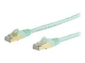 Produktbild: StarTech.com 6ASPAT7MAQ Patchkabel CAT6a (7 m, turkis, RJ45-Snagless-Steckverbinder, CAT6a-STP-Kabel, Kupferdraht, Netzwerkkabel)