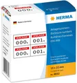 Produktbild: HERMA Etiketten Anlagenummern selbstklebend 2-fach Aufdruck rot VE=2x1000 Stück