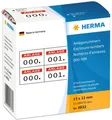 Produktbild: HERMA Anlagenummern selbstklebend 2-fach 15x22 mm Aufdruck rot