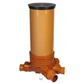Produktbild: KG Schacht Revisionsschacht Abwasserschacht DN400 / DN110 - Komplett SET - Schachtboden + Rohr + Deckel + Gleitmittel