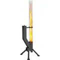 Produktbild: Gardenflare Feuerrohr, Schwarz, Metall, 44x147.8x41.2 cm, Freizeit, Campingzubehör, Feuerschalen
