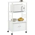 Produktbild: SoBuy Küchenwagen, Weiß, Holzwerkstoff, 60x114x40 cm, Esszimmer, Servierwagen