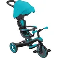 Produktbild: Globber Dreirad Explorer Trike 4in1, Türkis, Kunststoff, 47x97.5x95 cm, EN 71, höhenverstellbare Schubstange, Outdoor Spielzeug, Kinderfahrzeuge, Dreiräder