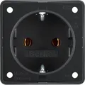 Produktbild: Berker 947782503 Steckdose SCHUKO, mit Steckklemmen, Integro Modul-Einsätze, schwarz matt