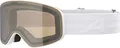 Produktbild: ALPINA FERNIE Q-LITE - Verspiegelte Skibrille für Kinder, Kontrastverstärkende & Polarisierte OTG Gläser, ideal für Brillenträger, Mit 100% UV-Schutz, white matt/gold