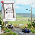 Produktbild: Busch 6020 - 1/87 / H0 Motiv Set Bahnschranken / Bahnübergang - Neu