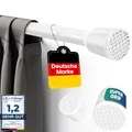 Produktbild: ® - Gardinenstange ohne bohren weiß, 110-250cm – Teleskopstange Vorhang auszi...