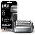 Produktbild: Braun Scherkopf 83M Ersatzscherteil, silber, für Braun Rasierer Series 8 und Series 9
