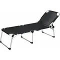 Produktbild: Trendline - Alu-dreibeinliege De Luxe Xl Schwarz Gartenliege Sonnenliege Alu Liege
