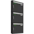 Produktbild: AL Briefkastensysteme 3 x Basic Wand Briefkasten in RAL 7016 Anthrazit Grau für Post A4, wetterfest, Artikelnummer: 431P3EA1P7016/9006