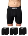 Produktbild: Snocks Lange Boxershorts Herren aus Bio-Baumwolle (6er Pack) - Atmungsaktiv und Ideal für Sport und Alltag - Kein juckendes Etikett und komfortabler Bund - Unterhosen Herren Gr.XL, Farbe Schwarz
