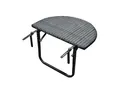 Produktbild: DEGAMO Balkonhängetisch 60x40cm, Metall + Polyrattan schwarz