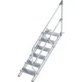 Produktbild: Günzburger Steigtechnik - Treppe 45° Stufenbreite 600 Mm 6 Stufen Aluminium Geriffelt - 600246