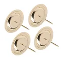 Produktbild: 4x Adventskranz Ø7cm Kranzteller Advent Messing Gold Kerzenteller Weihnachtsdeko
