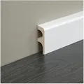Produktbild: Kosche Rohrsockelleiste MDF weiß 28 x 80 x 2600 mm - Weiß
