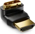Produktbild: deleyCON HDMI Winkel Adapter - 90° Grad gewinkelt - HDMI Stecker zu HDMI Buchse - Vergoldete Kontakte - 3D 1080p Full HD