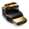 Produktbild: deleyCON HDMI Winkel Adapter - 90° Grad gewinkelt - HDMI Stecker zu HDMI Buchse