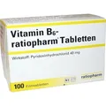 Produktbild: VITAMIN B6-RATIOPHARM 40 mg Filmtabletten 100 St. PZN 01586077