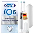 Produktbild: Oral-B iO Series 6 Elektrische Zahnbürste/Electric Toothbrush, 2 Aufsteckbürsten, 5 Putzmodi für Zahnpflege, Valentinstagsgeschenk für Ihn/Sie, Display & Reiseetui, Designed by Braun, grey opal