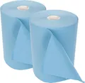 Produktbild: Mensch Reinigungstuch-Großrolle Blau 2-lagig 38x35cm VPE: 2