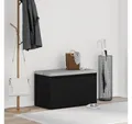 Produktbild: vidaXL Sitzbank, Flurbank Schwarz Eichen-Optik 80 x 40 x 45 cm Holzwerkstoff
