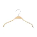 Produktbild: 25 Schichtholzbügel ohne Steg mit gummierten rutschfesten Schultern | drehbarer Haken | Kleiderbügel Holzbügel Garderobenbügel Bügel Ladenausstattung Garderobe Ladeneinrichtung (32 cm)