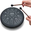 Produktbild: Tongue Drum 6 Zoll, Stahl, 11 Töne, D-Dur, Handpan, Meditation, Yoga, Blau