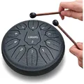 Produktbild: Zungentrommel, Steel Tongue Drum 6 Zoll, 11 Töne, D-Dur, Stahl, Blau, Geschenk