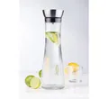 Produktbild: Haushalt International Wasserkaraffe Wasserkaraffe aus Glas mit Ausgießer Wasserbehälter Trnikwasserkaraffe, mit Sieb, passt in das Getränkefach handelstüblicher Kühlschränke