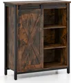 Produktbild: GOPLUS Buffetschrank, Sideboard Küche mit Schiebetür & verstellbare Ablagen, Küchenschrank Aufbewahrungsschrank für Wohnzimmer & Küche, 70 x 30 x 81 cm, Vintage Braun