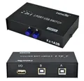 Produktbild: Bolwins I43C USB 2.0 Switch 2in zu 1out Umschalter Drucker Scanner Kartenleser USB-Adapter