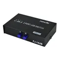 Produktbild: I43C USB 2.0 KVM Switch 2 Port 1 Out, Umschalter für Drucker Scanner Kartenleser