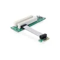 Produktbild: DeLOCK Riser Card PCI Express x1 > 2x PCI - flexibler Kabel links gerichtet 7cm - Riser Card (41341)