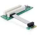 Produktbild: Delock Riser Karte PCI Express x1 > 2 x PCI flexibles Kabel 9 cm links gerichtet