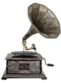 Produktbild: aubaho Nostalgie Grammophon Gramophone Dekoration mit Trichter Grammofon Antik-Stil (e)