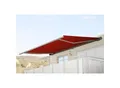 Produktbild: Elektrische Kassettenmarkise H124, Markise Vollkassette 5x3m ~ Acryl bordeaux-rot